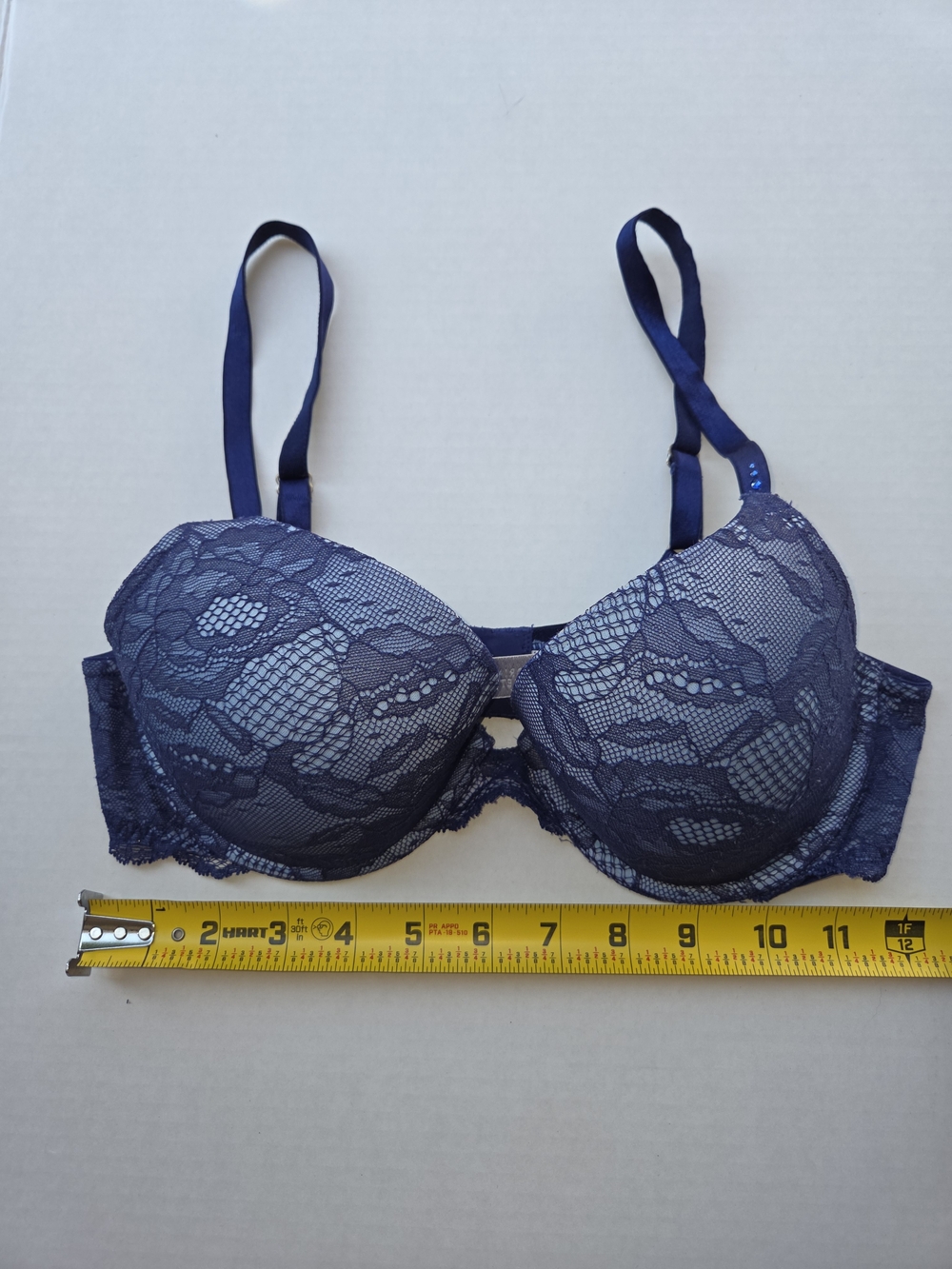 Victoria's Secret BioFit Demi Uplift Lace Bra Blue 36C Underwire